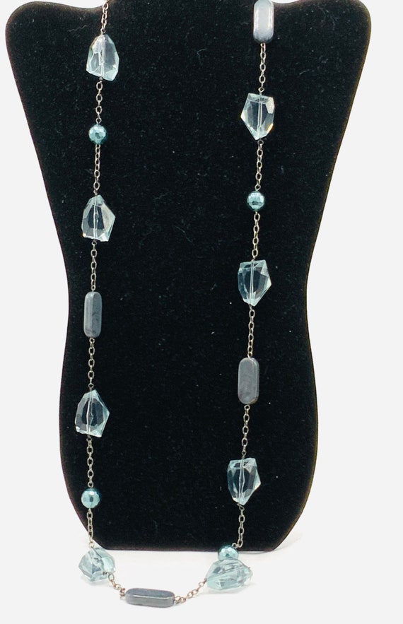 Gorgeous blue clear beads necklace by Lia Sophia.… - image 8
