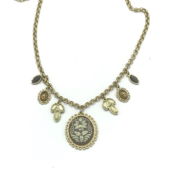 Gold tone with cameo necklace by Lia Sophia - image 6