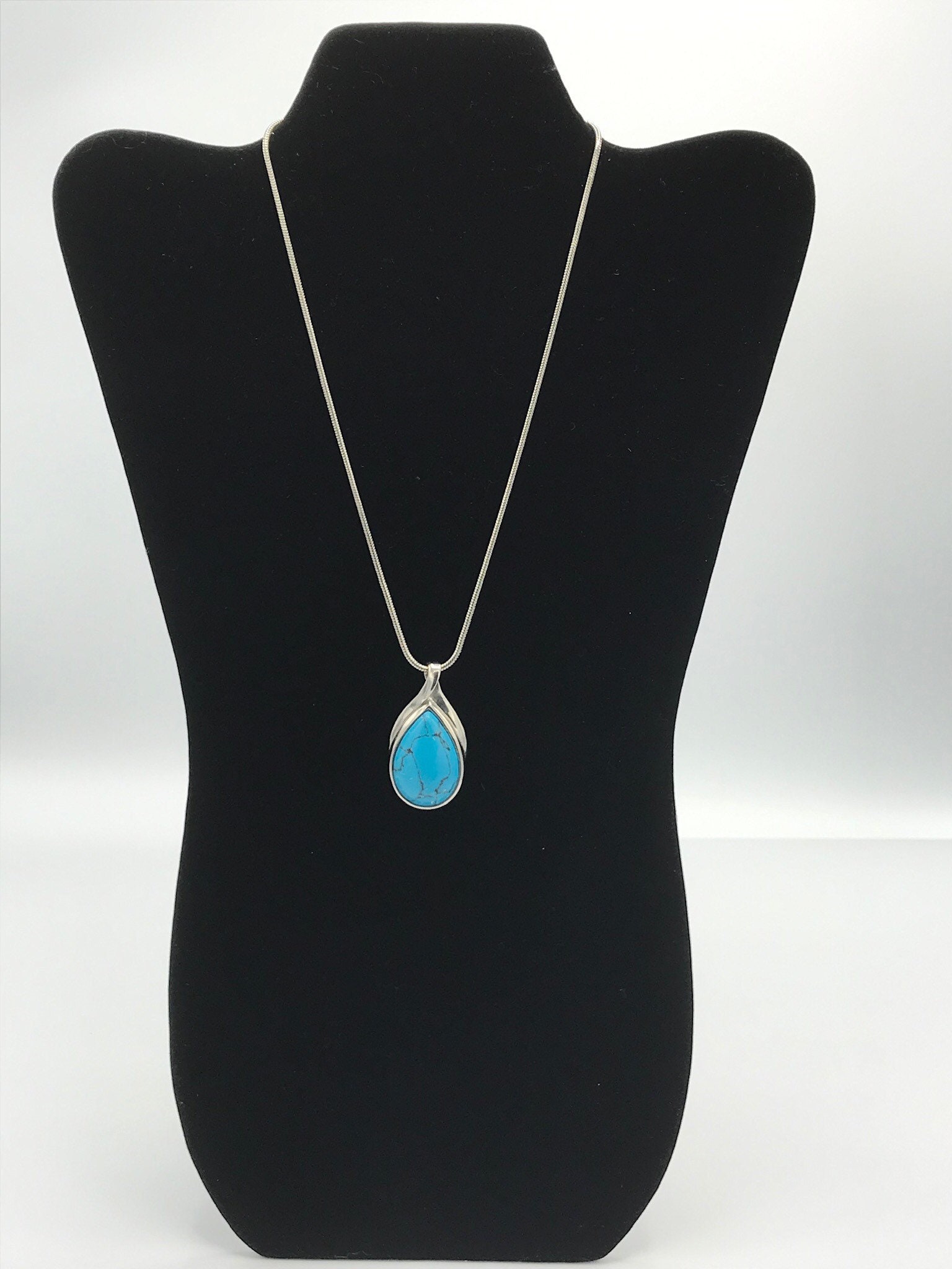 Lia Sophia Oval Cabochon Turquoise Necklace Etsy