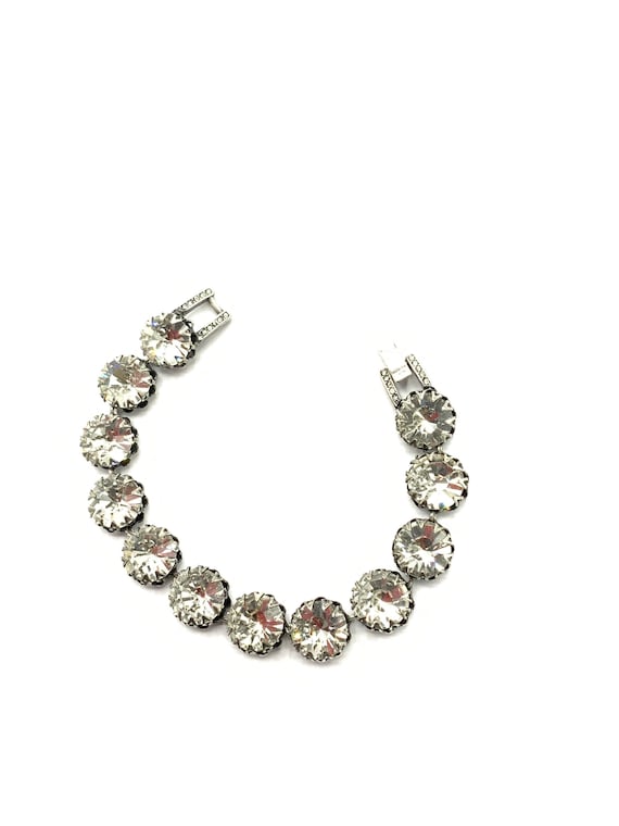 Gorgeous collectible rhinestone link bracelet by L