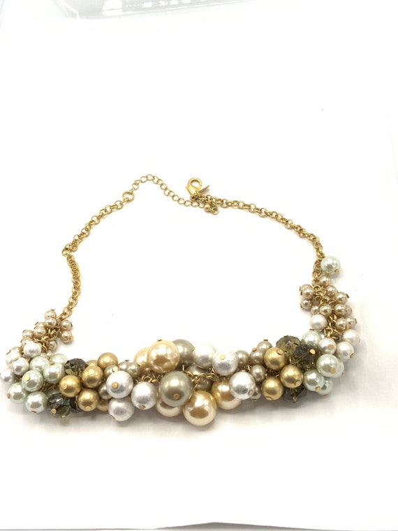 Gorgeous pearl necklace by Lia Sophia, white, gol… - image 3