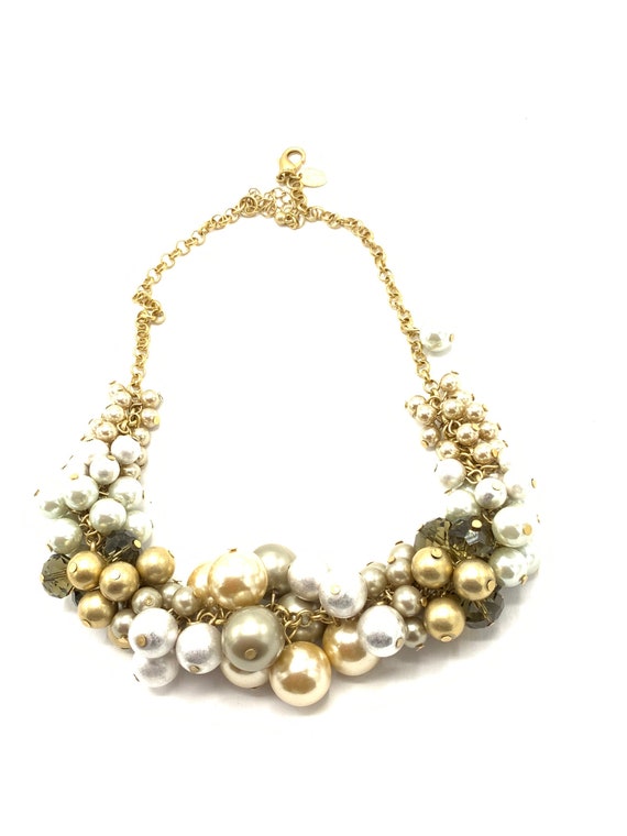 Gorgeous pearl necklace by Lia Sophia, white, gol… - image 6