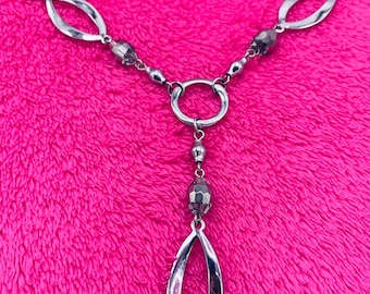 Lia Sophia Silver Tone Necklace, Gray - Etsy