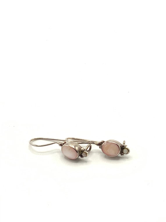 Gorgeous pink stone and sterling silver earring, … - image 7