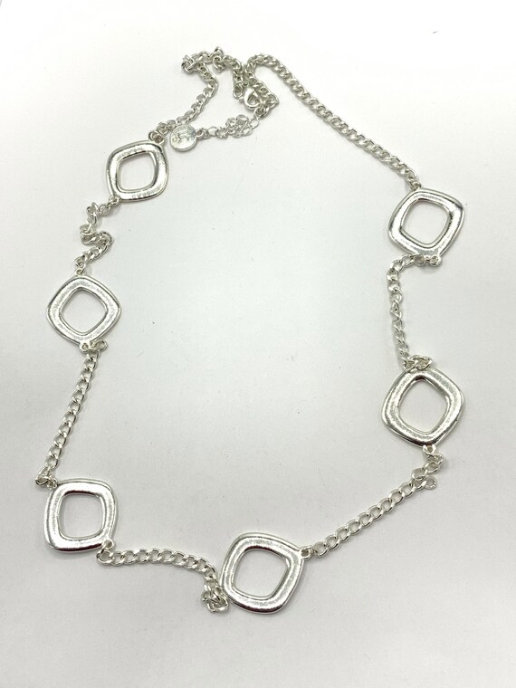 Gorgeous collectible silver tone necklace  by Liz… - image 2