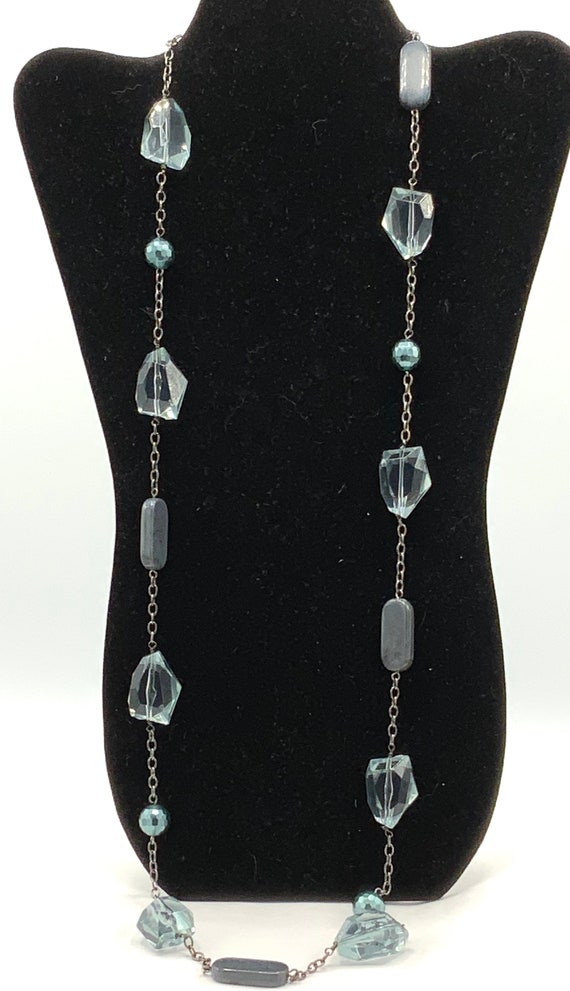 Gorgeous blue clear beads necklace by Lia Sophia.… - image 6