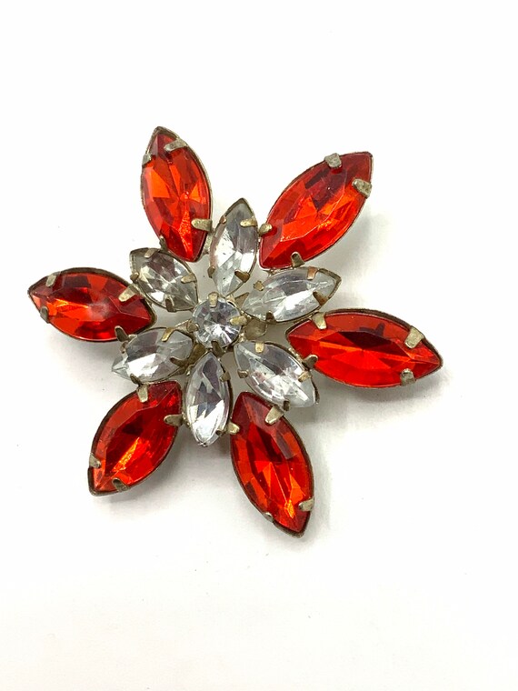 Gorgeous collectible and Vintage red and clear rh… - image 5