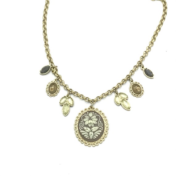 Gold tone with cameo necklace by Lia Sophia - image 2