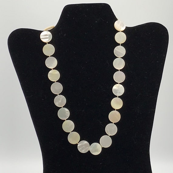 Vintage mother pearl necklace, signed 925, - image 10