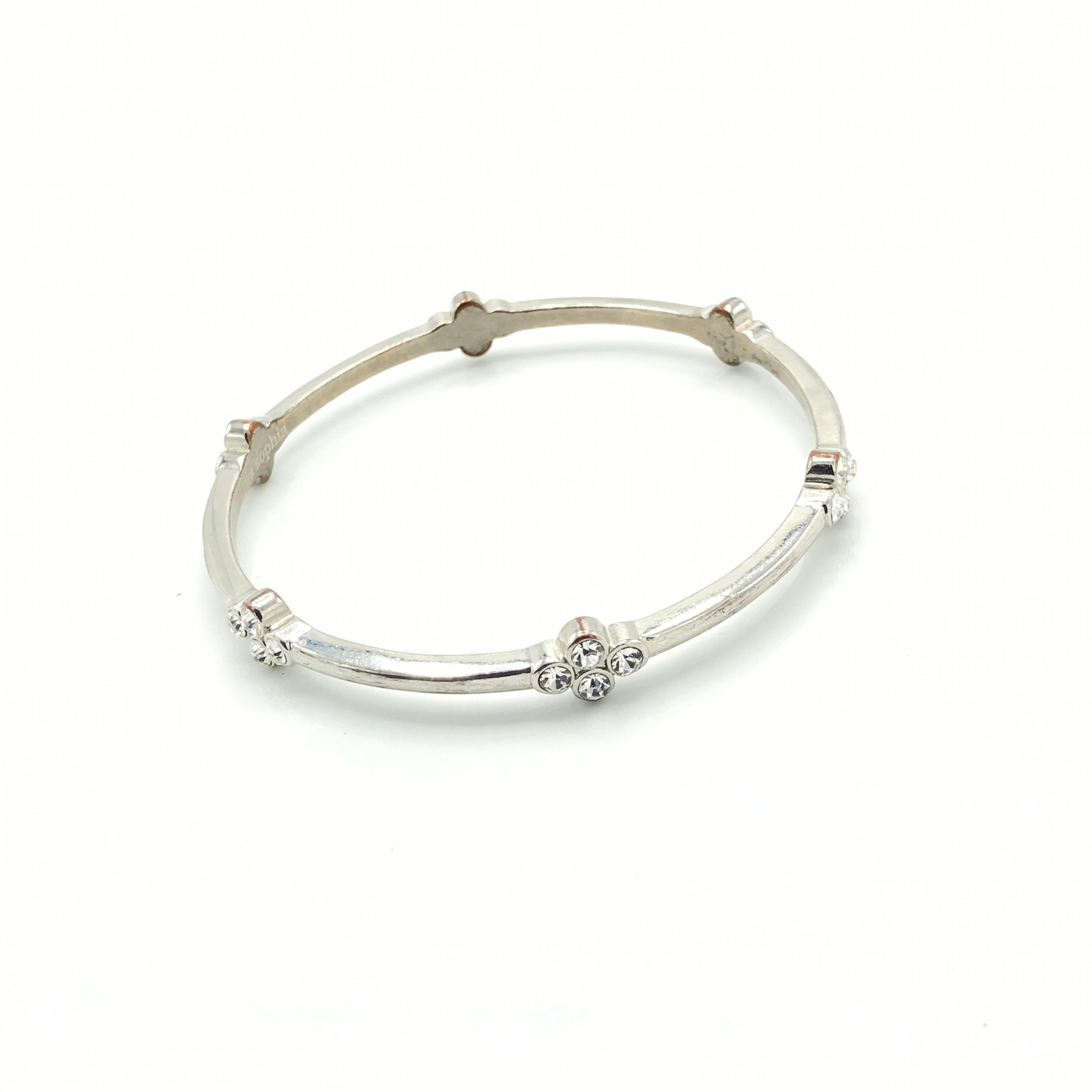 み*よ様 ICE BANGLE 101 Bangle Silver Tone Bracelet With Rhinestone Bracelet by Lia