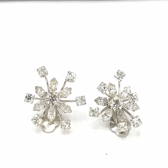 Vintage cubic zirconia earring by Queen Anne. Cli… - image 7