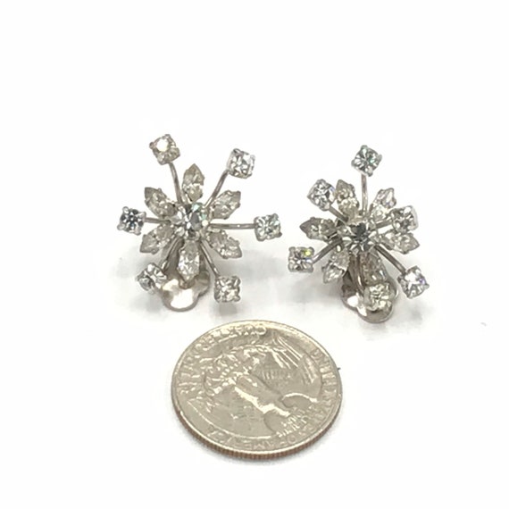 Vintage cubic zirconia earring by Queen Anne. Cli… - image 6