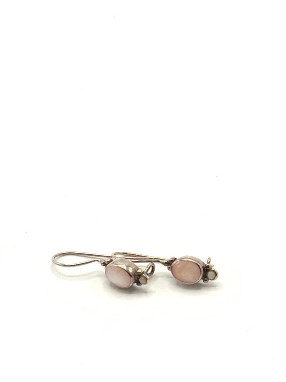 Gorgeous pink stone and sterling silver earring, … - image 3