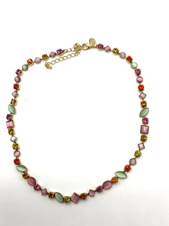 Gorgeous collectible multicolored crystal necklace