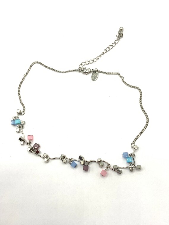 Lia Sophia multicolored necklace, square charms. - image 5