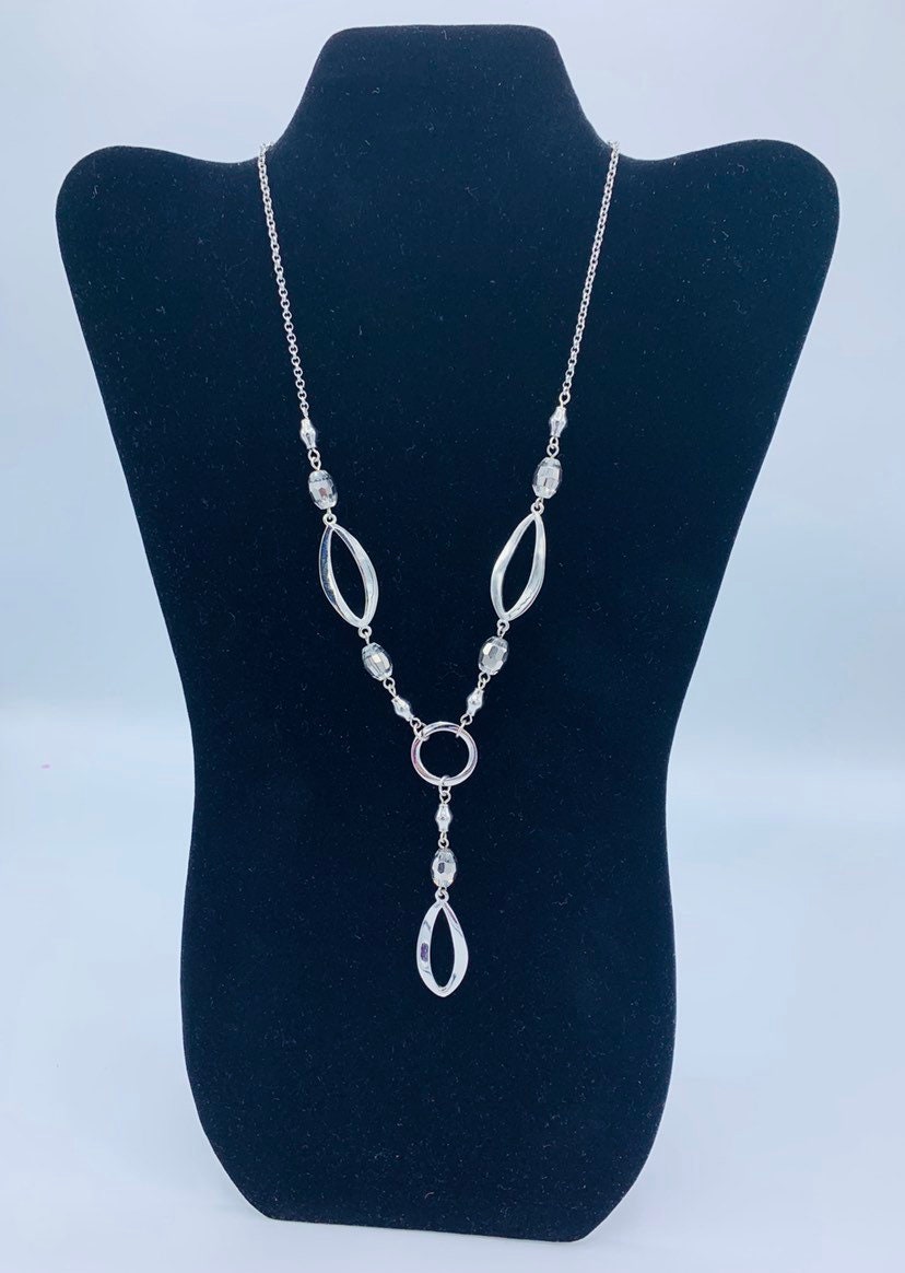 Lia Sophia Silver Tone Necklace, Gray - Etsy