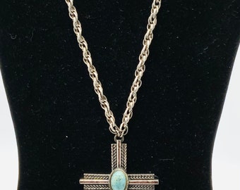 ◆◆nezca ネックレス クリスタル 38cm◆◆ Gorgeous Vintage Napier Cross and Silver Tone Necklace by