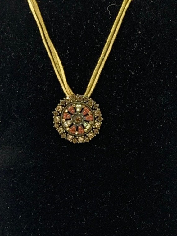 Lia Sophia  multicolored crystal necklace, brown … - image 7