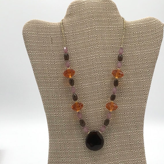 Vintage multicolored  crystal beads necklace by G… - image 9