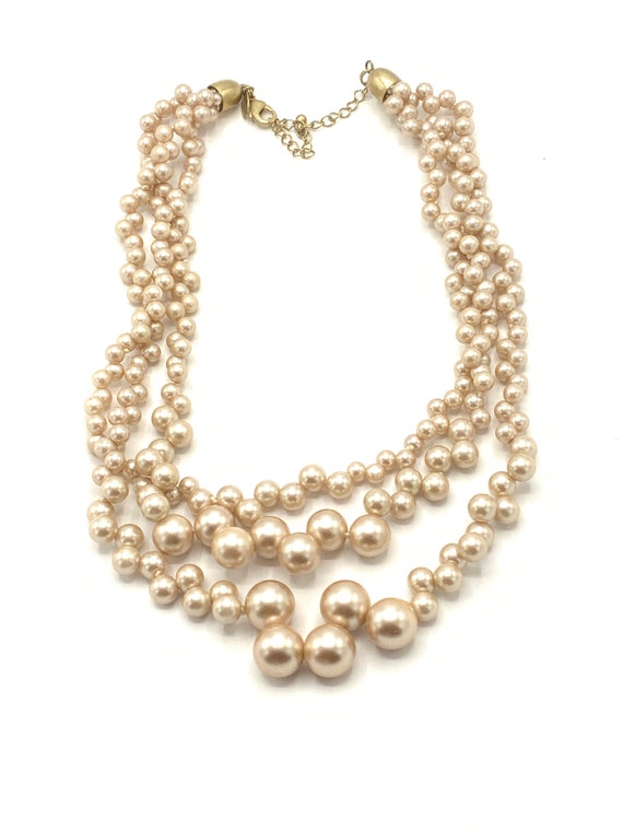 Multi strand pearl necklace by Lia Sophia. - image 3