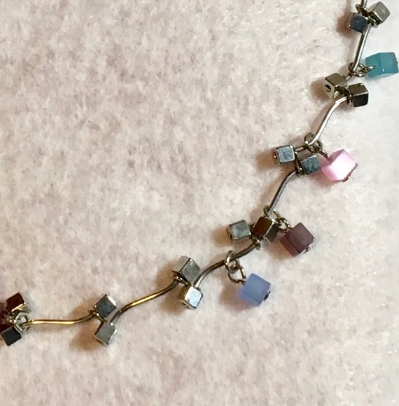 Lia Sophia multicolored necklace, square charms. - image 3