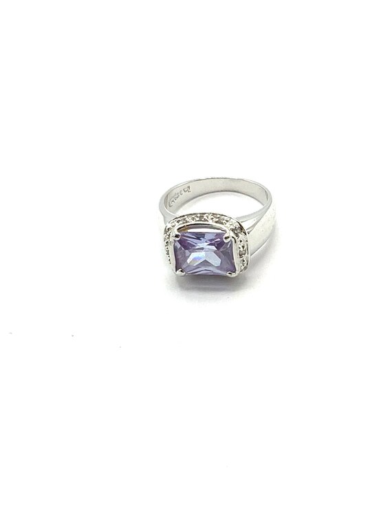 Gorgeous collectible purple and silver tone ring … - image 9