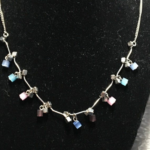Lia Sophia multicolored necklace, square charms. - image 4