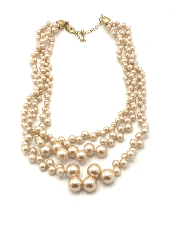 Multi strand pearl necklace by Lia Sophia. - image 5
