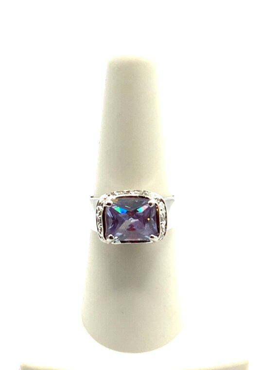 Gorgeous collectible purple and silver tone ring … - image 5