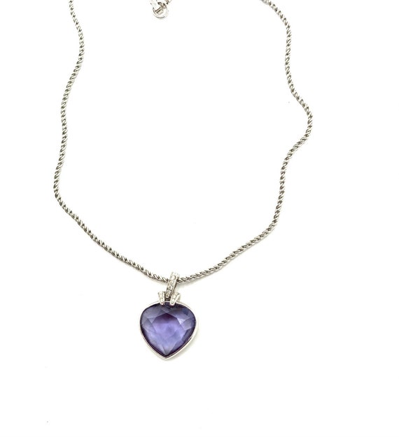 Gorgeous Collectible Swarovski Purple Heart Crystal A Gem