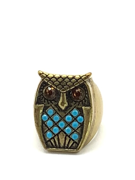 Gorgeous collectible and vintage owl turquoise and