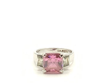 Pink and clear rhinestone ring by Lia Sophia.