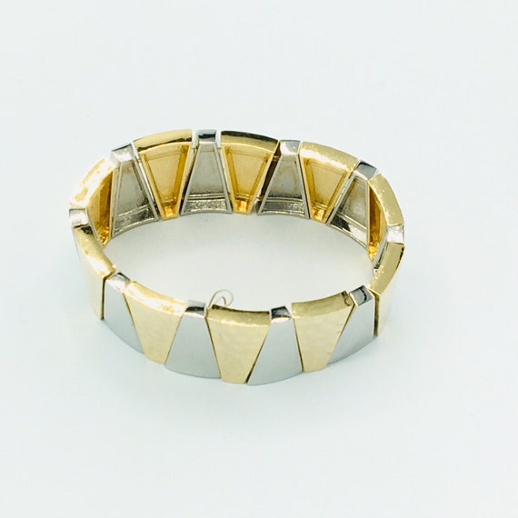 Gold and silver tone bracelet by Lia Sophia, stre… - image 4