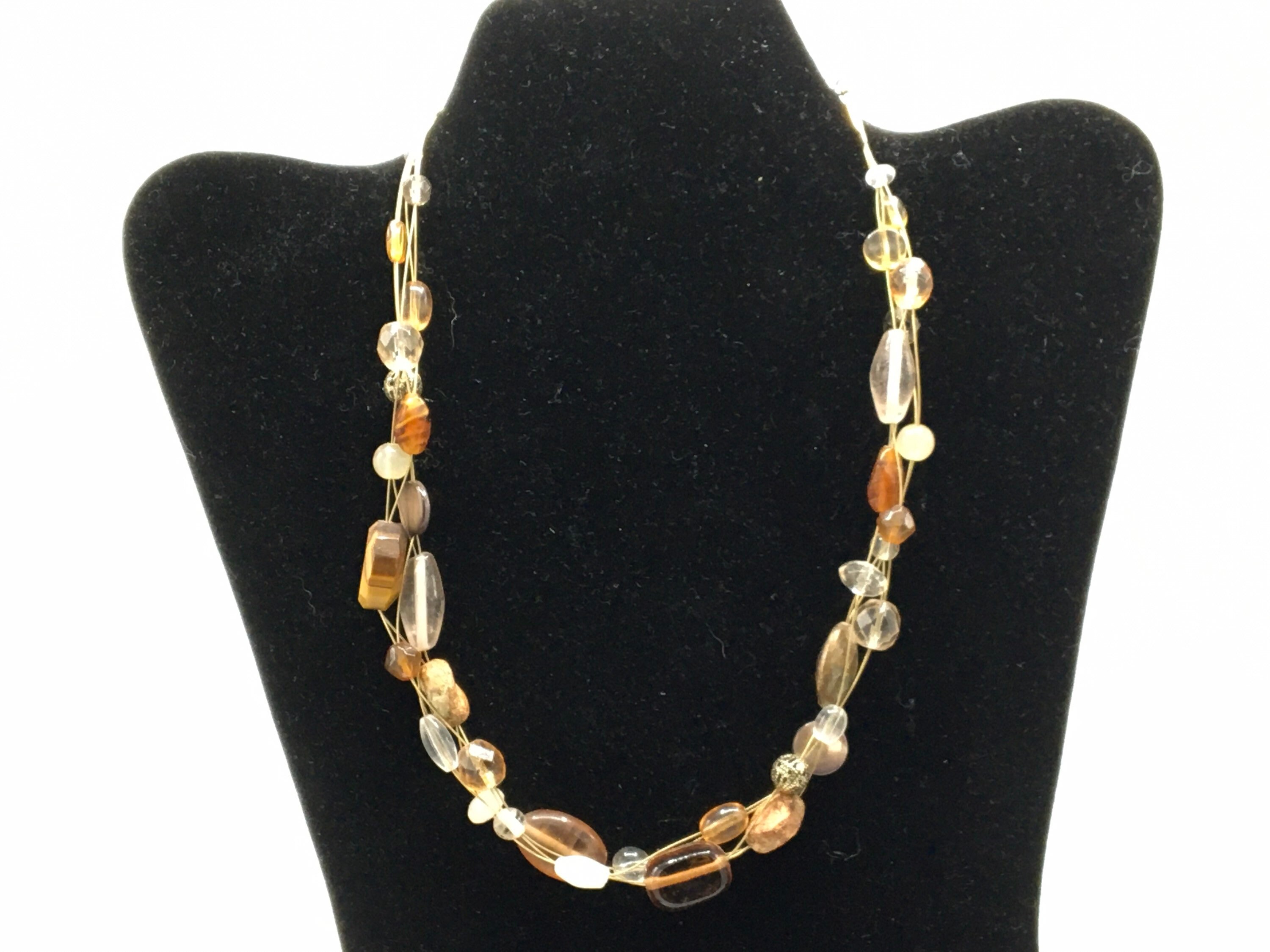 Collier Trois Brins Lia Sophia - Perles Argentées, Occasion