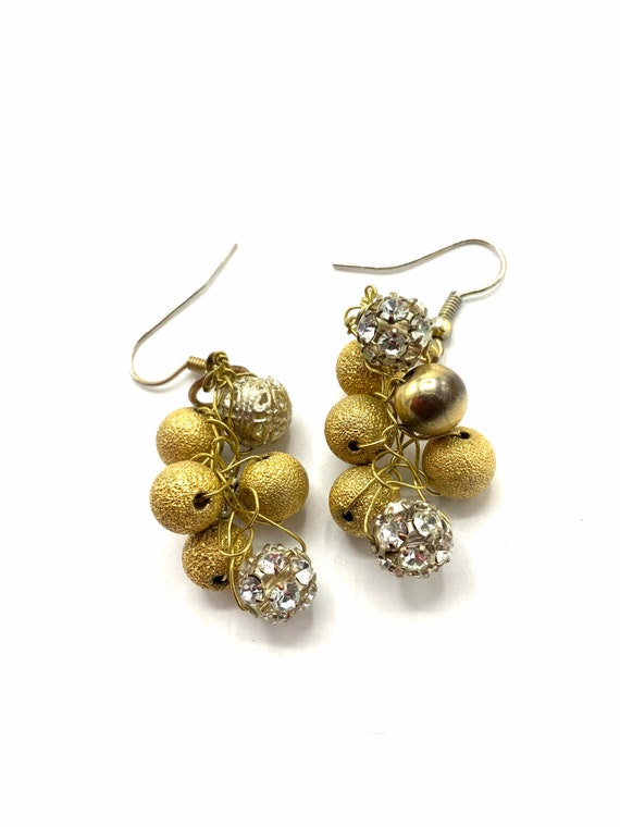 Gorgeous collectible gold tone beads with rhinest… - image 6