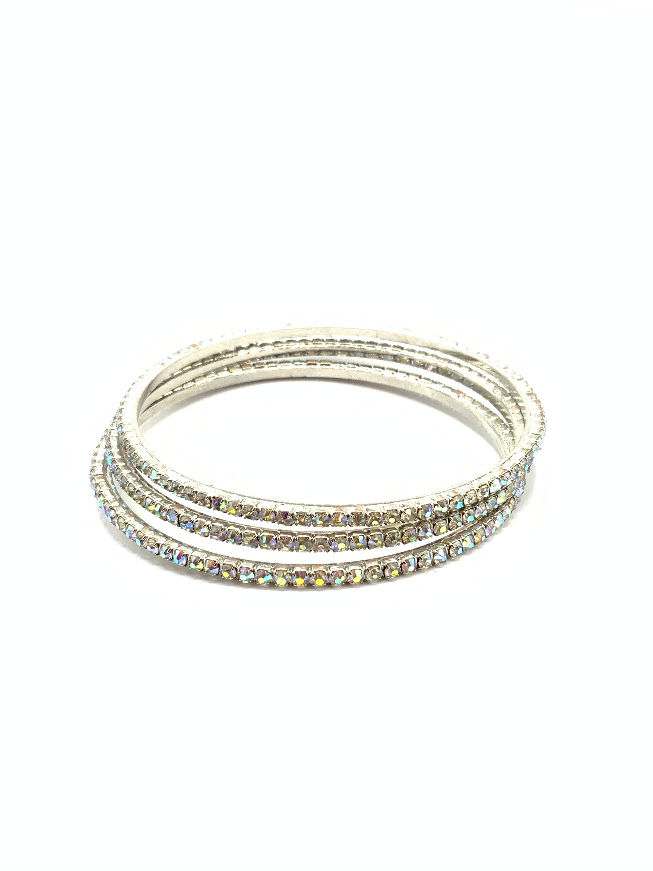 Gorgeous Collectible Zirconia Bracelet, Silver Tone. Set of