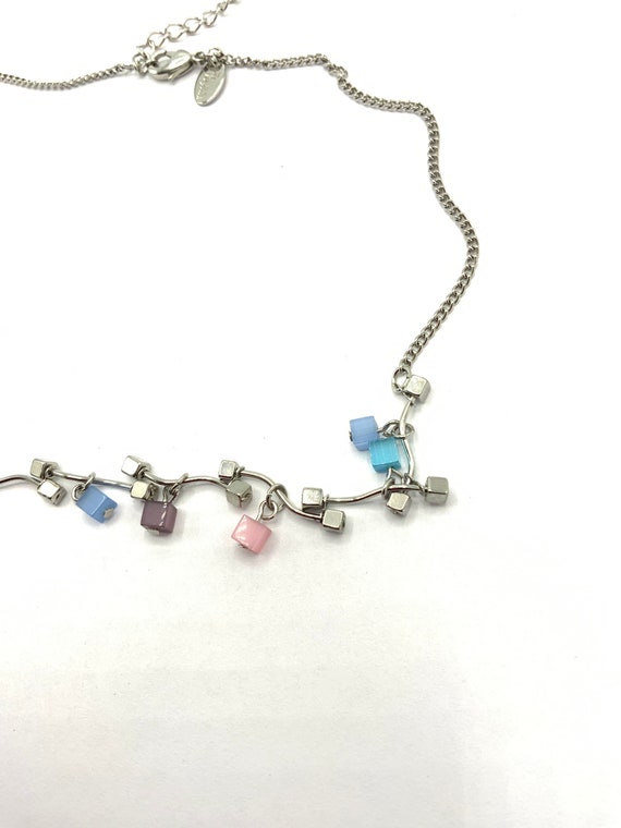 Lia Sophia multicolored necklace, square charms. - image 7