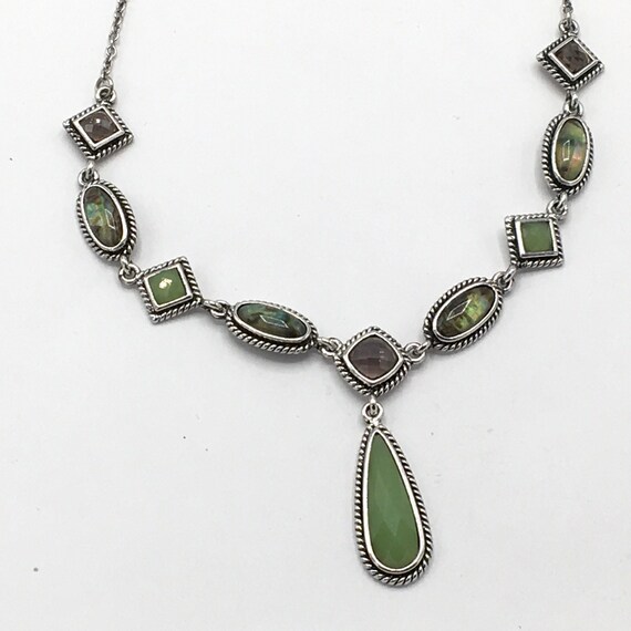 Vintage green tone necklace by Lia Sophia - image 10
