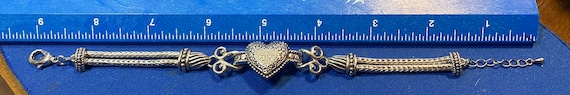 Silver tone bracelet with a heart by Lia Sophia, … - image 8