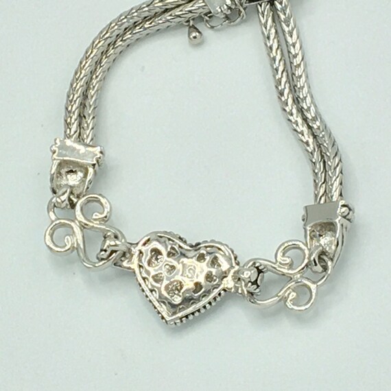 Silver tone bracelet with a heart by Lia Sophia, … - image 6