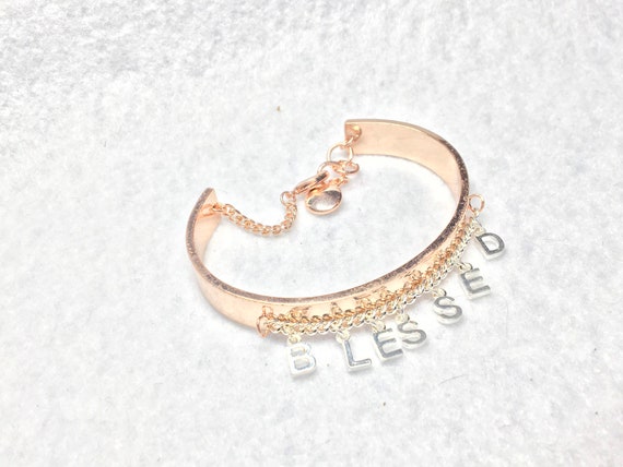 Copper cuff bracelet, signed BCBGeneration "BLESS… - image 4