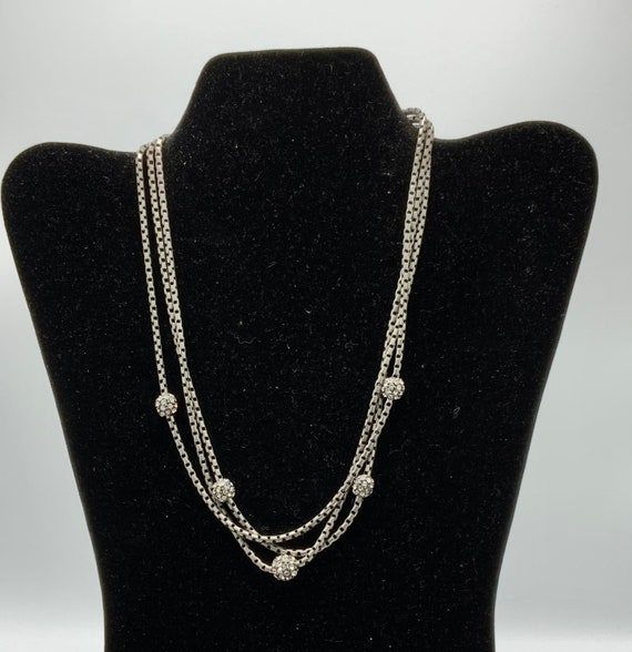 Nickel chain and rhinestone necklace by Lia Sophi… - image 6