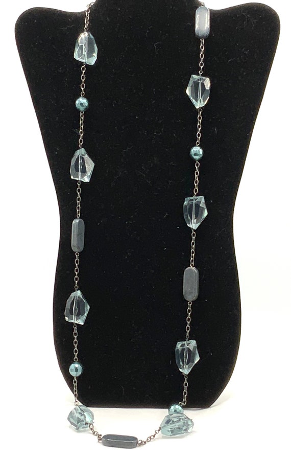 Gorgeous blue clear beads necklace by Lia Sophia.… - image 4