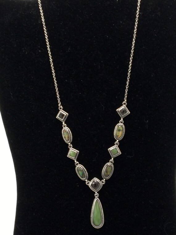 Vintage green tone necklace by Lia Sophia - image 2