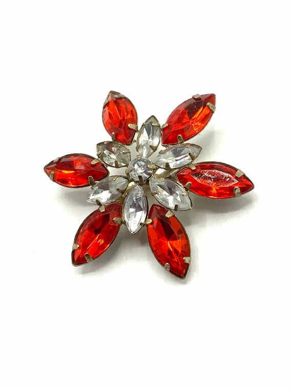 Gorgeous collectible and Vintage red and clear rh… - image 3