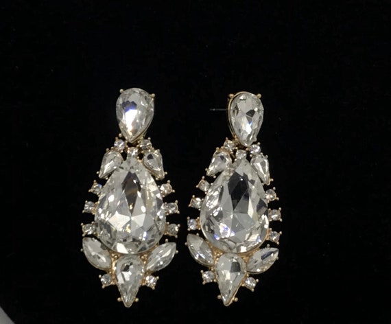 Sparkly stud earrings, large size - image 9