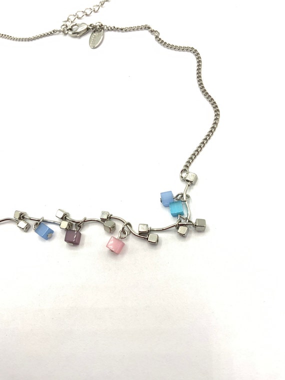 Lia Sophia multicolored necklace, square charms. - image 10