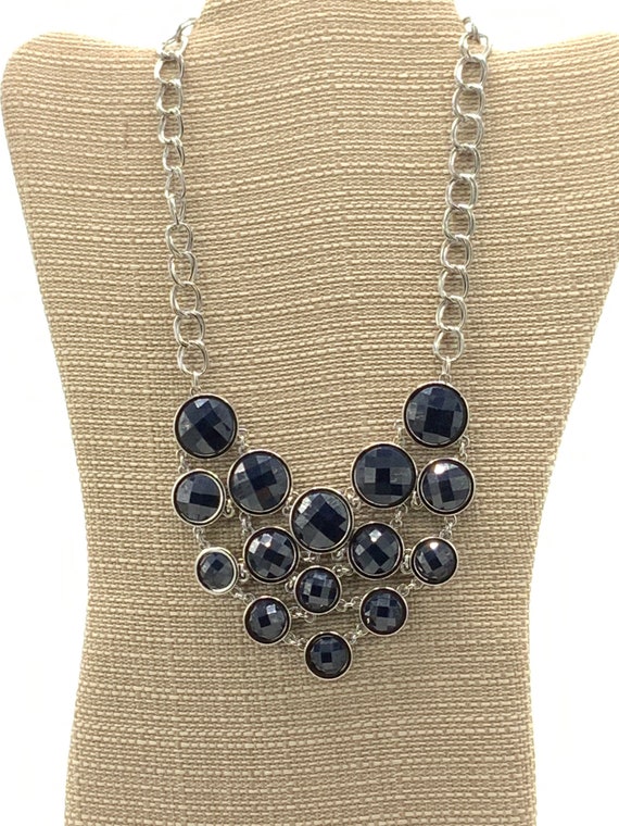 Gorgeous silver and black tone necklace by Lia So… - image 8
