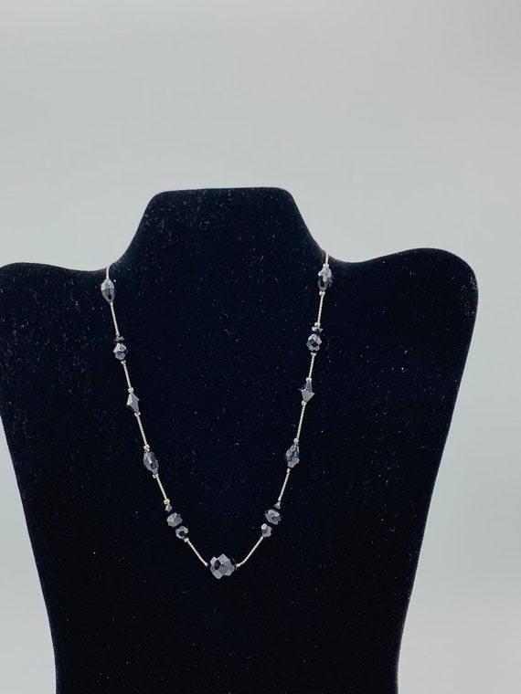 Collier Lia Sophia Pendentif Noir Et Métal Pewter - Longueur 18 Pouces, Occasion