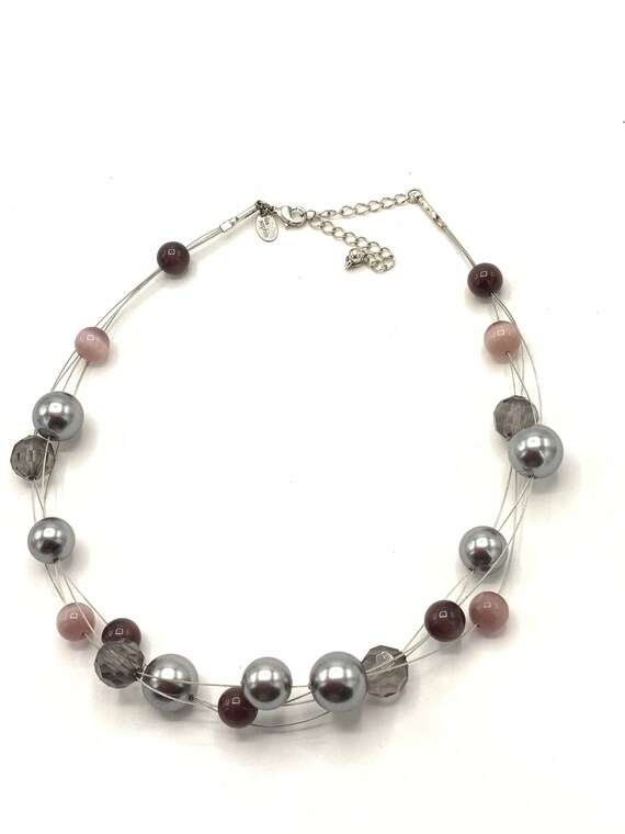 Multicolored and silver tone necklace by Lia Soph… - image 1